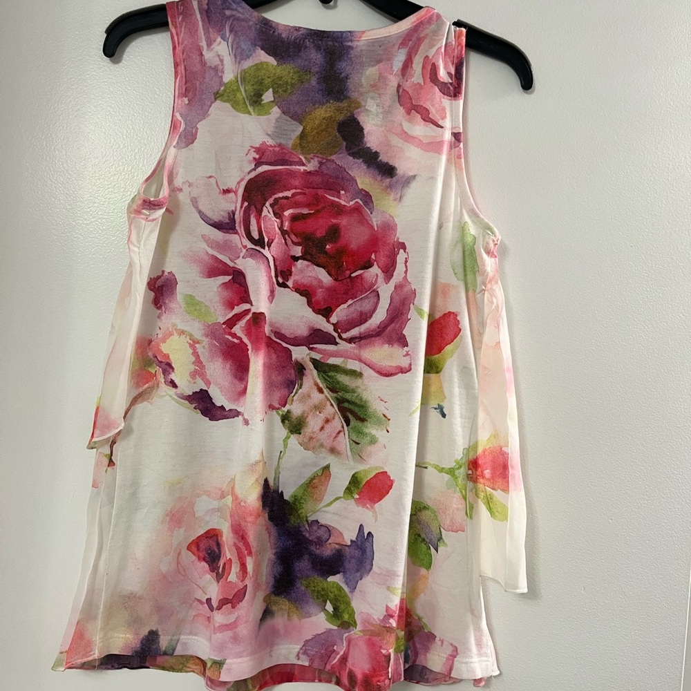 Espresso Floral Print Top